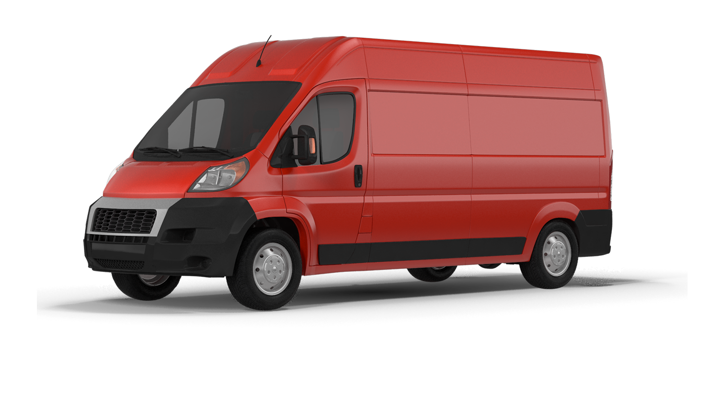 Roter Hochdach-Transporter als Symbol für Nutzfahrzeug-Reparatur